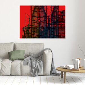 Canvas Print: "Skeleton mountain" (hyperreal)